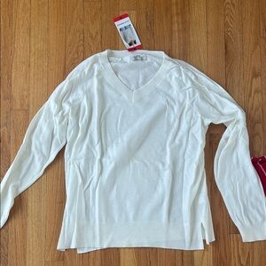 Lucky Brand Cream V-Neck Sweater
